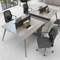 Modern staff computer desk 4 6-person studio staff deck Industrial style desk and chair combination