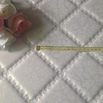 Decoration material Embroidery flower soft bag door Sponge leather fabric thickened sliding door Bedside soft bag background wall anti-theft door