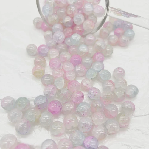 Стеклянный браслет из бисера ручной работы, оптовые продажи, 10mm, цветочный принт, DIY