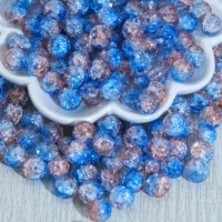 10 -миллиметровый ледяной прозрачный синий и белый [30 штук]