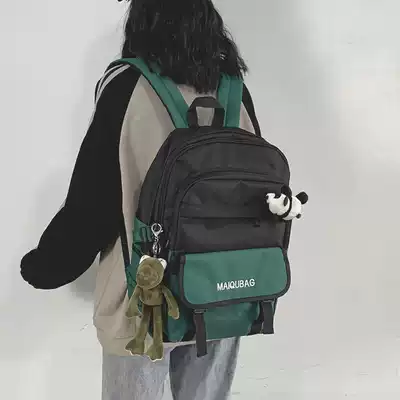 Schoolbag female Korean version of high school Harajuku ulzzang college students Joker ins shoulder bag Large capacity Tide brand backpack male