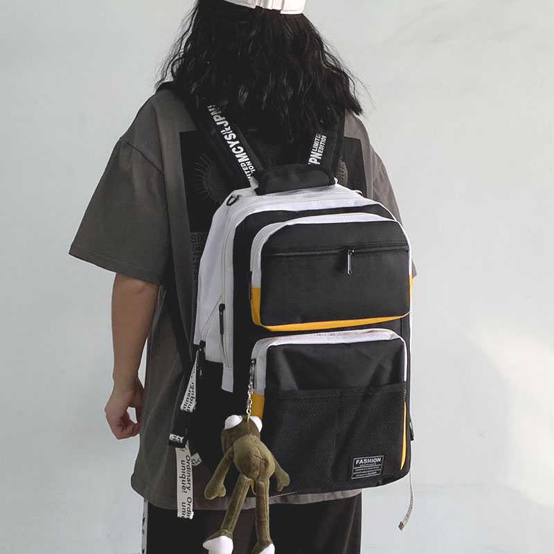 Schoolbag female Korean version of Harajuku ulzzang high school student backpack male ins tide large-capacity multi-layer computer backpack