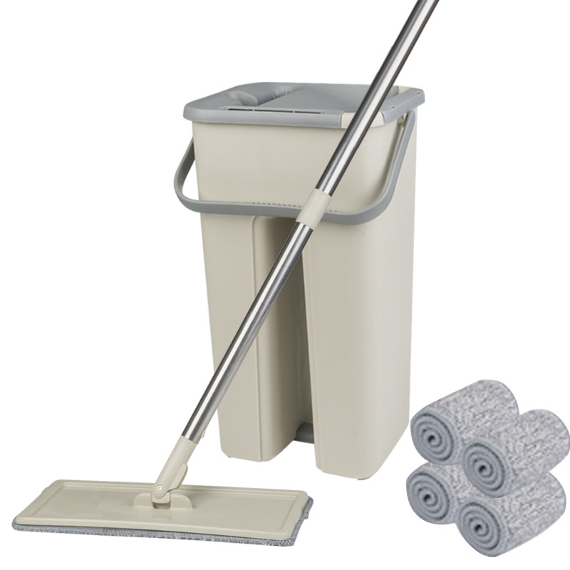 Easy drag king flat scraper mop lazy mop with a total of five pieces of cloth household mop KXMM-5