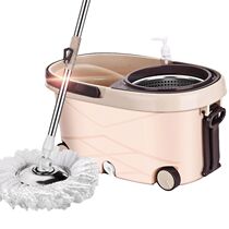 Easy to drag king SL-GG-3 dual drive rotating mop bucket thick metal basket household hand-press washing spin-dry drag