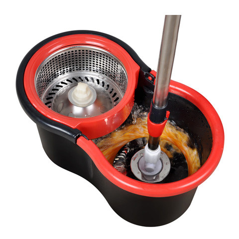 Wooden floor mop rotating hands-free dry and wet dual-use water mop rotating mop bucket Household water mop