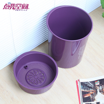 Kung Fu tea drainage bucket tea scum bucket net tea drum filter tea trash can diagonal mouth round tea waste bucket