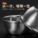 ເຢຍລະມັນ 304 stainless steel leaky basin wash basin house rice washing sieve vegetables basin kitchen vegetables basin filter drain basket basin