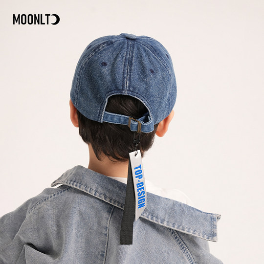 Cowboy children's baseball cap spring, autumn and summer boys and girls baby hat sun protection large brim peaked hat trend hip-hop