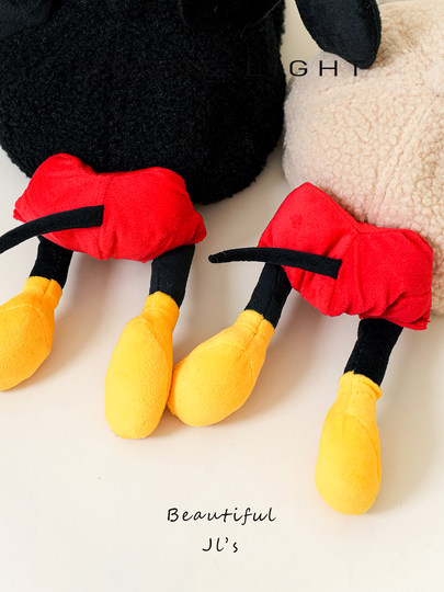 Children's baseball cap autumn and winter versatile casual baby Mickey butt boy and girl hat warm plush peaked cap