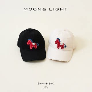 Girls' Baseball Cap Red Pony Spring and Autumn Versatile Casual Baby Korean Style Children's Hat Sun Protection Peaked Cap