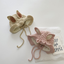 Cartoon Ear Children's Hat Thickened Imitation Lamb Wool Warm Knitted Hat Baby Cute Wool Fisherman Hat