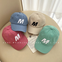 Letter M Sticker Mark Spring Summer Cotton Child Baseball Cap Casual Duck Tongue Cap Male Girl Baby Sun Sunscreen Hat