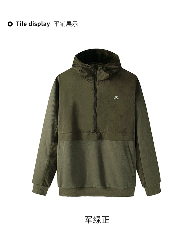 KELME / Carl beauty nam thể thao trùm đầu áo len nửa zip xu hướng áo len thời trang mới - Thể thao lông cừu / jumper áo thu đông