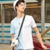 Áo thun nam KELME Calme màu thủy triều 2019 hè thoáng khí mới in bình thường khâu học sinh nam tay ngắn - Áo phông thể thao áo thun thể thao adidas Áo phông thể thao