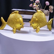 Creative Wealth Goldfish Living Room Entrance Study Office Home Decoration Soft Decoration Housewarming Gifts Light Luxury Ornaments