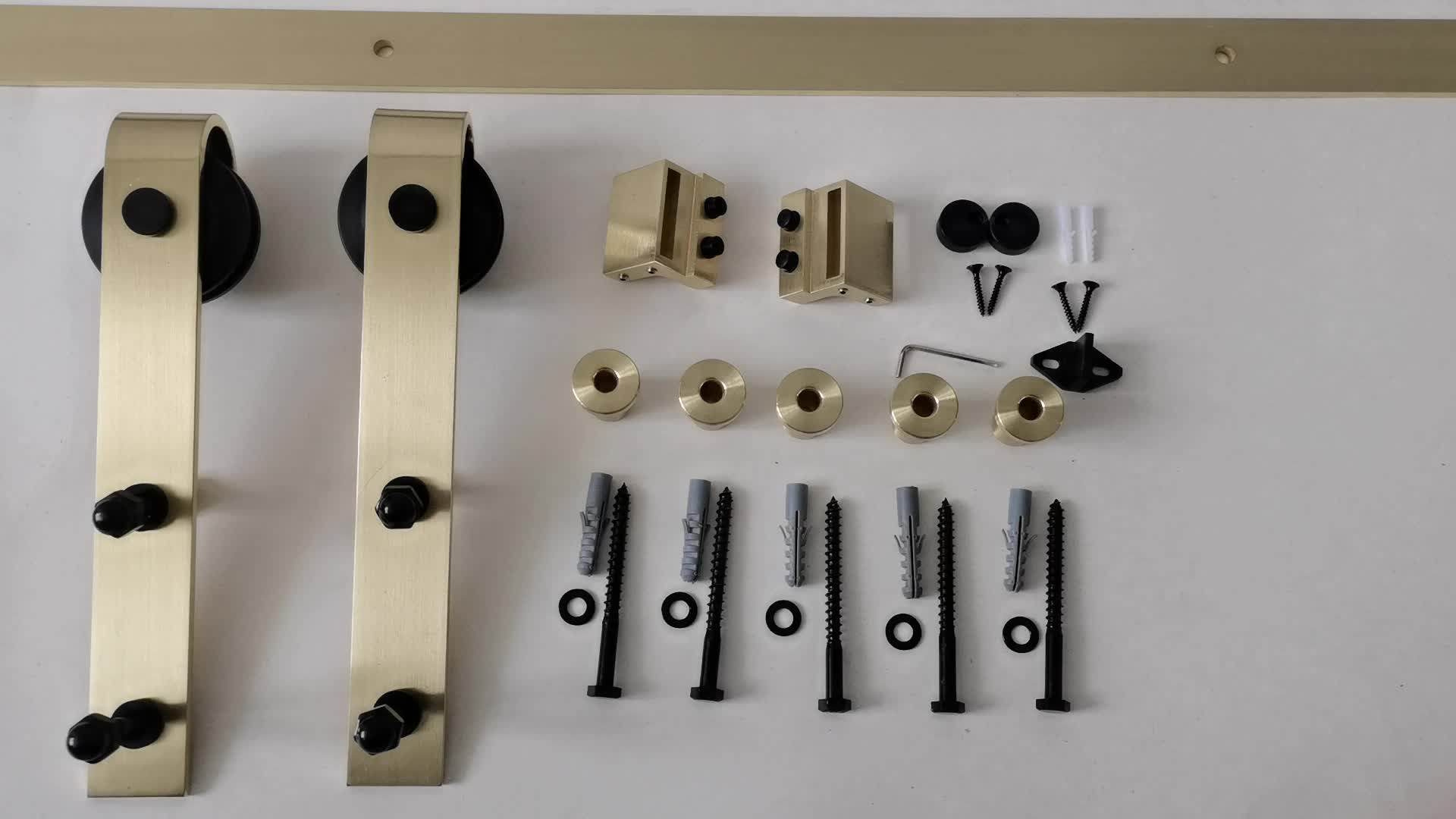 Brushed Gold Sliding Barn Door Hardware Buy Red Copper Sliding Door