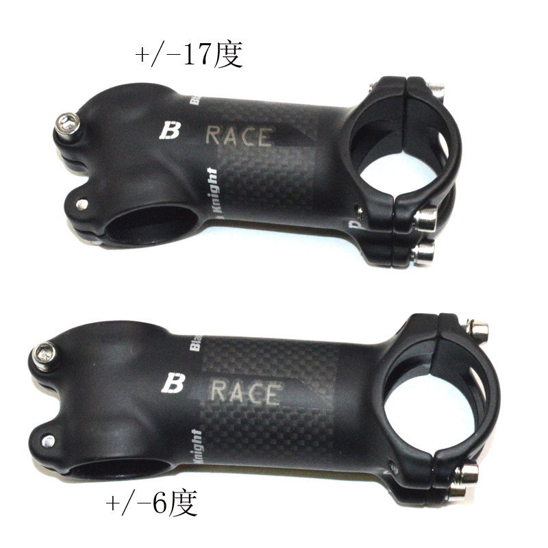 Black Knight Aluminum Alloy Package 3K Carbon Fiber Steering Mountain Road Bike Negative 17 Degree Riser Goose Head Tube Neck