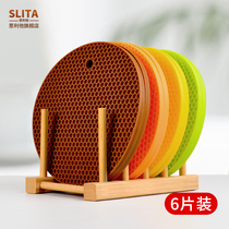 Honeycomb Silica Gel Heat Insulation Mat Table Cushion Bowls Mat Casserole Cushion Tray Trays Disc Saucer Cushion Home Burn-Proof Cushion Anti-Heatproof Mat