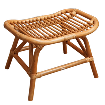 Retro footstool footstool sofa footstool rocking chair Japanese-style stool rattan footstool pedals