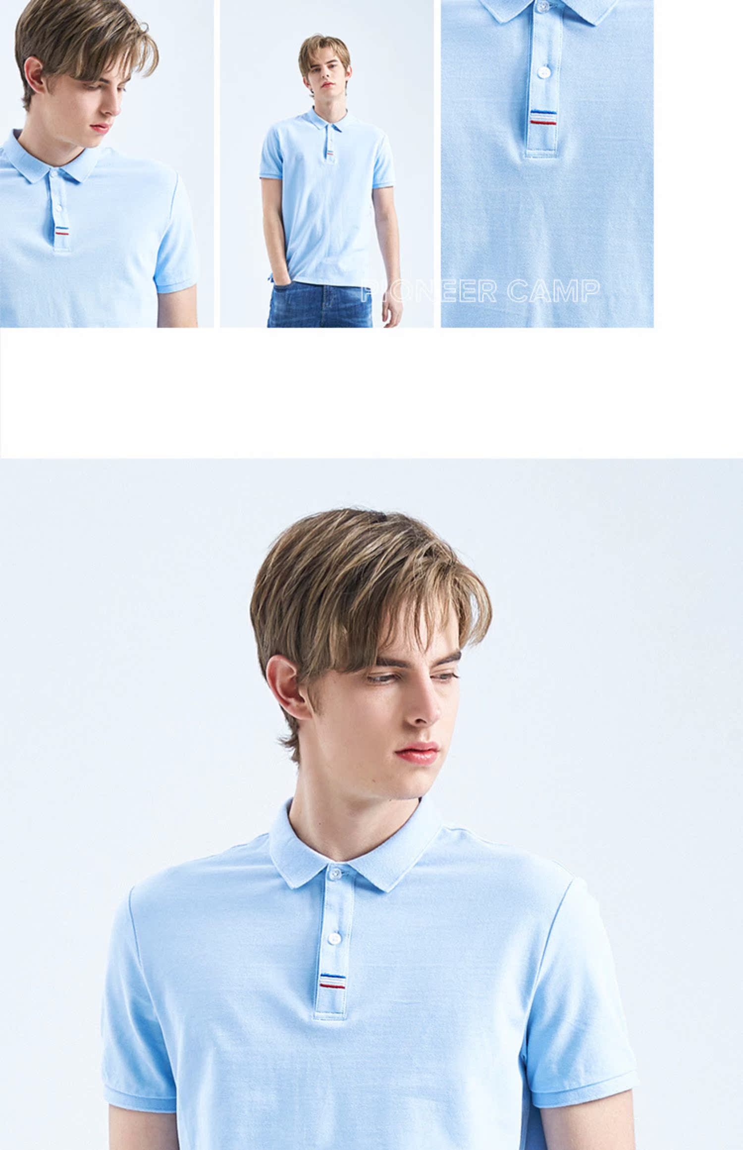 Đường mở rộng Áo thể thao Polo Áo thun nam Slim Lapel Áo sơ mi nam thêu thêu tay ngắn giản dị Áo thun đơn giản - Áo polo thể thao áo polo adidas