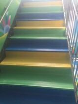  Kindergarten stair stepping mat wear-resistant PVC plastic stair floor stickers steps stickers non-slip strips Stair stepping board
