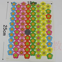 Cartoon Small Red Flower Sticker Praise Sticker Big Apple Red Flower Award Kindergarten Reward Sticker Smiley Face Sticker