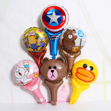 手持棒铝膜气球批发微商引流地推活动小礼品免