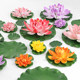 Simulation lotus decoration fake flower lotus leaf fish tank water pond landscaping floating plastic decoration water lily flower for Buddha props