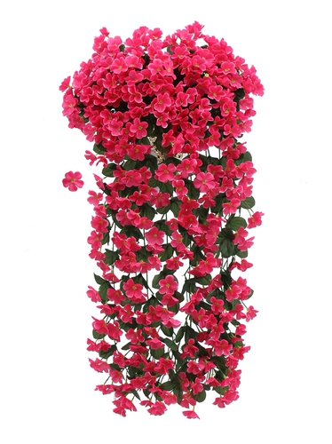 Имитация фиолетового цветка, виноградная лоза, растение-паук, настенное подвесное пластиковое искусственное украшение из ротанга, мебель для гостиной, шелковый цветок