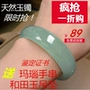 Tự nhiên đích thực băng nhẹ ngọc xanh vòng tay với giấy chứng nhận nữ ngọc vòng tay ngọc bích ngọc màu xanh nhạt - Vòng đeo tay Cuff vòng đá mắt hổ