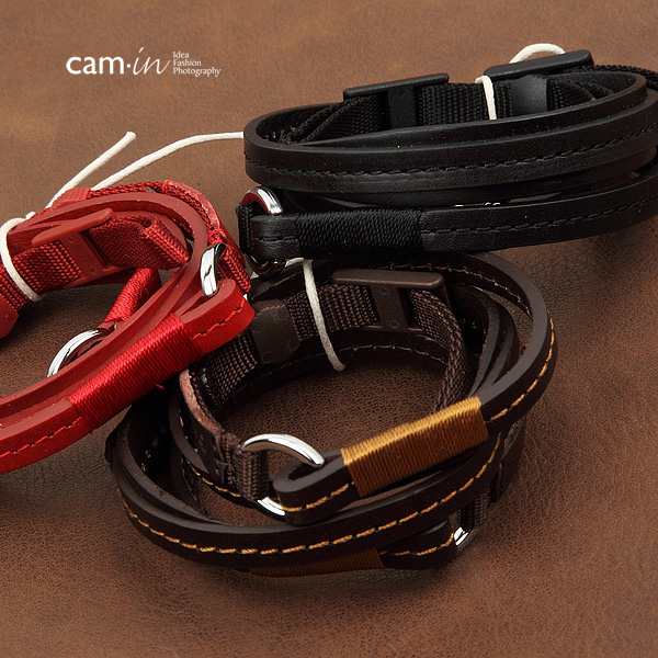 cam-in Italy Implanted Tanning Cow Leather micro single eye camera Single-eye camera holding baby bag applicable Fuji genuine leather shoulder strap CS188