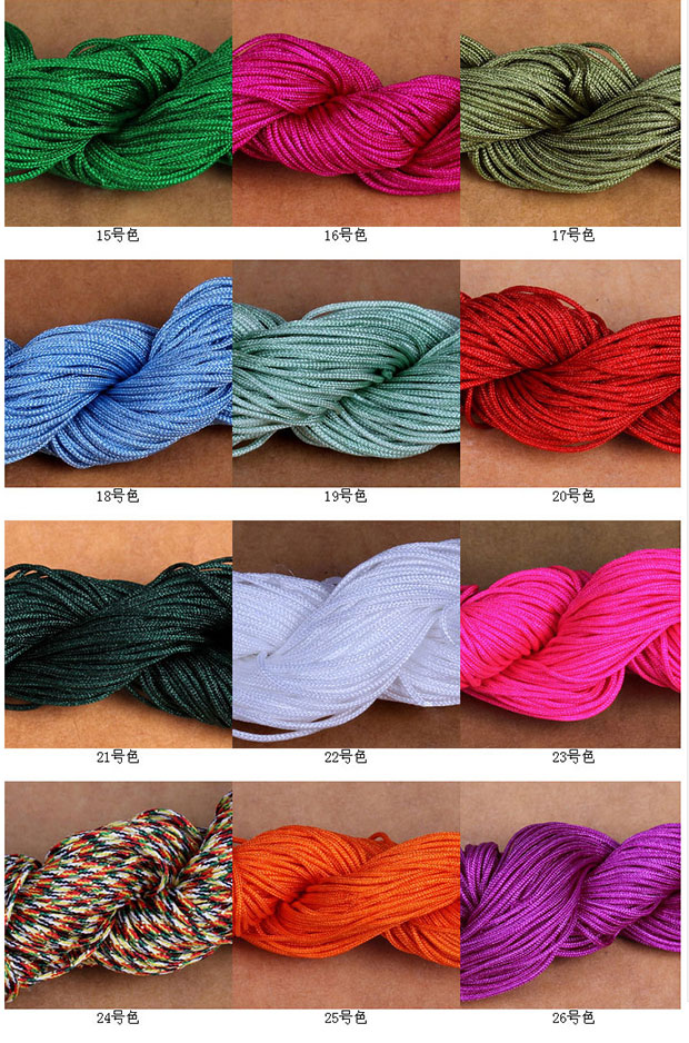 Trung Quốc thắt nút ngọc bích thứ 72 dây bện bện dây thủ công tự làm dệt vòng pha lê lỏng hạt mặt dây thừng dây đỏ - Nhẫn nhẫn vàng nữ 18k