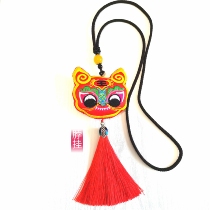 New tiger head embroidery red sachet for childrens carry-on neck hanging mosquito repellent insect-proof Hanfu with embroidery original design