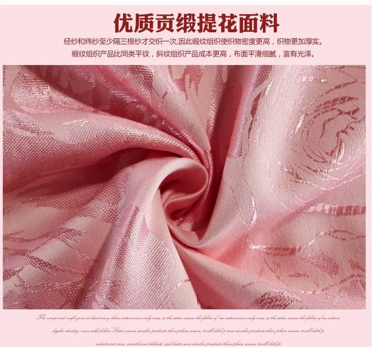 Bốn mùa nóng duy nhất màu hồng gối bông satin satin gối lõi đặt bông vải gối cặp - Gối trường hợp