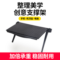 TV top set-top box shelf display top non-perforated router storage box bracket