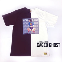 National tide caged ghost character head print T-shirt short sleeves tee clothes men street fashion brand trend ins