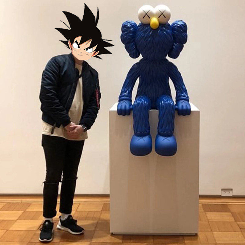 Mand Kaws Sesame Street BFF co-branded doll Changsha limited hand ornament door god oversized sculpture