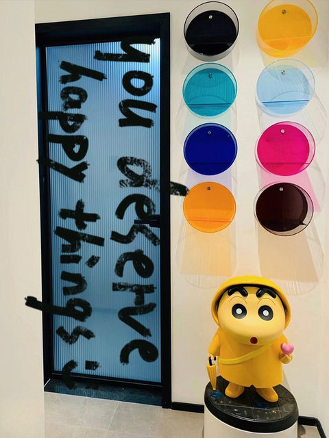 Hand-made blind box model acrylic display box round wall hanging transparent decorative storage display rack dust cover