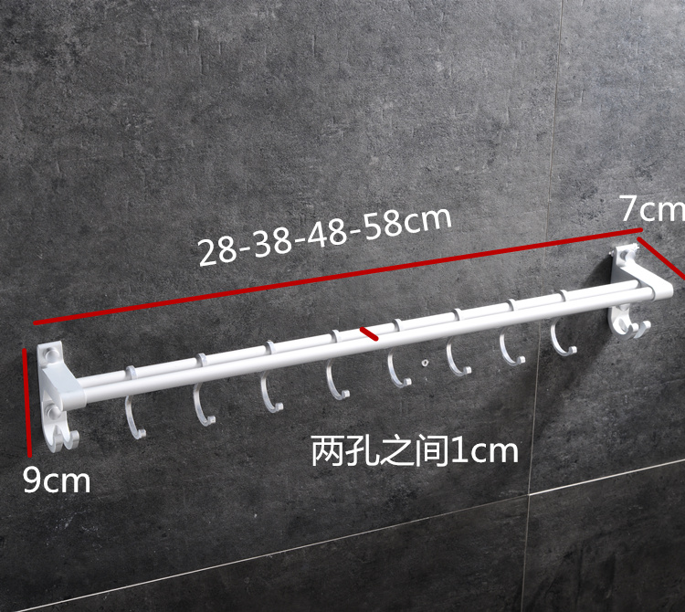 Kệ bếp treo tường giá nồi không gian dao nhôm nhà bếp cung cấp lưu trữ giá thìa thìa giá miễn phí đấm - Phòng bếp chảo vân đá
