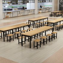 Canteen Snack School Staff Canteen Economy Type Hung Bench Style Dining Table Chair Saves 4 6 in a 6-place 8