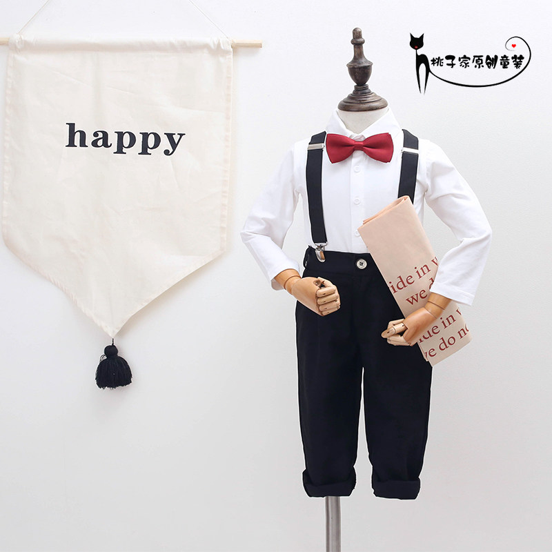 Children's suit suits handsome qi Yinglun Wind Baby Birthday Dress Thin for children Birthday West Suit School Performance Tide