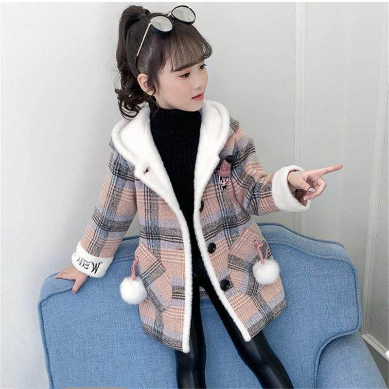 Girls'fur coats 2022 autumn and winter clothing new children's clothes How to thicken the winter girls' blouses 