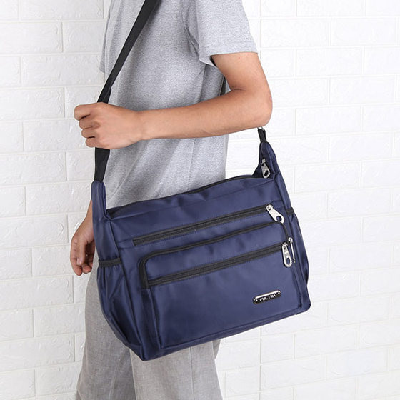 Business Shoulder Bag Men's Bag Oxford Cloth Bag Messenger Bag Briefcase Large Capacity Multifunctional Men's Backpack Travel Bag