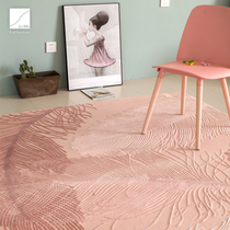 Turkish French American living room carpet bedroom pink carpet blue solid color ins Wind pop carpet Net Red