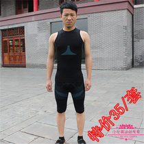 Foreign trade original mens sports tights quick-drying vest breathable shorts summer cool and breathable suit