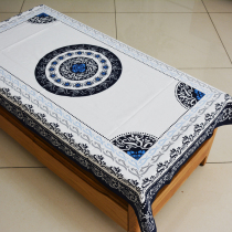 New Chinese style blue and white hand printing and dyeing cloth tablecloth cotton environmental protection cloth tea table cloth table cloth table cloth table square tablecloth table