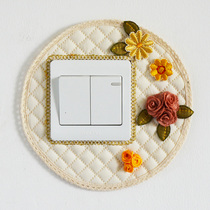 New handmade fabric switch sleeve switch cover socket cover Wall fire protection cover