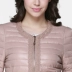 Jie Ling thời trang nữ đơn giản xuống áo khoác thời trang ấm áp Slim Hàn Quốc phiên bản áo cổ tròn