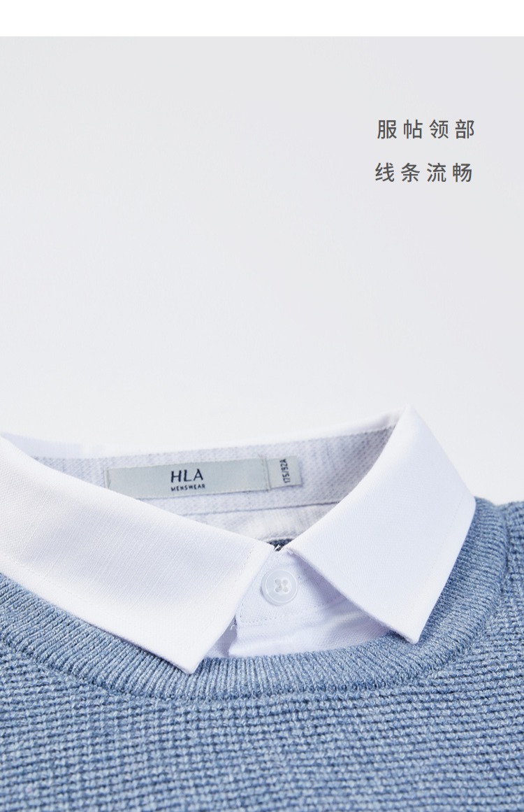 HLA / Haicang House Áo len cổ lọ thoải mái 2018 Mùa thu mới Mềm mại màu sắc dài tay áo len nam quần áo thời trang