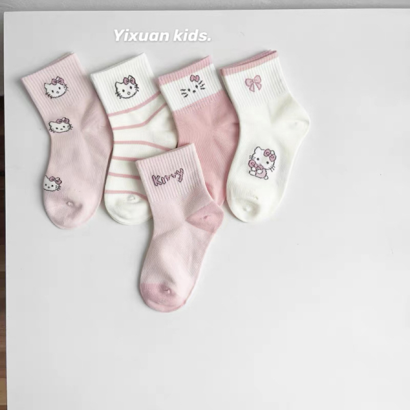 Girls' Socks for Autumn and Winter, Japanese-Style Cartoon Short Socks for Baby Girls, Warm Pink Bow-Knot Girls' Seamless Cotton Socks, Cute Girls' Socks for Autumn and Winter, Japanese-Style Cartoon Short Socks for Baby Girls, Warm Pink Bow-Knot Girls' Seamless Cotton Socks, Cute